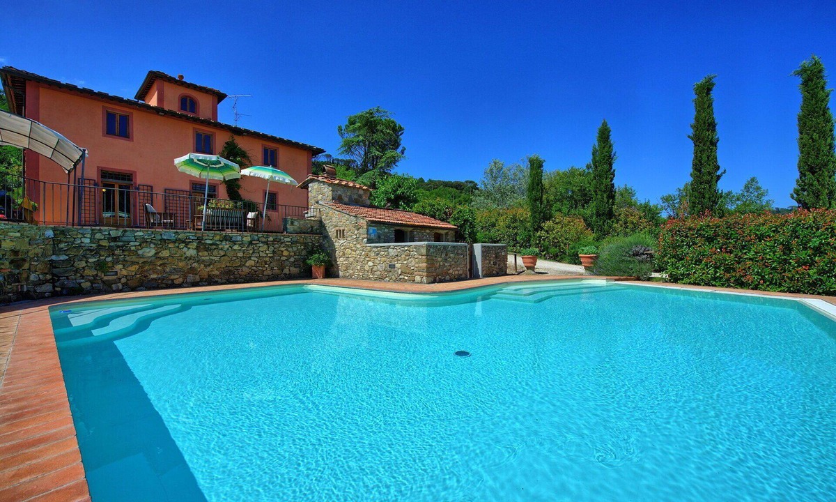 Sant'Andrea in Percussina Villa | Wonderful private villa with hot tub, private pool, WIFI, A/C, TV, panoramic view, close to Florence