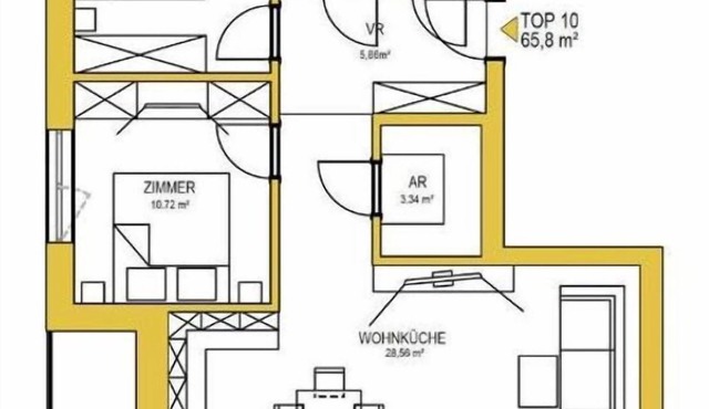Appartement 2 mit 2 Schlafzimmer, Bad, 2 WC - SUN Hill Appartements