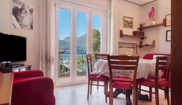 Casa Rosanna al lago apartment overlooking Lake Maggiore with balcony and shared garden in Maccagno con Pino e Veddasca