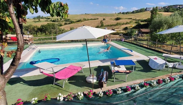 Detached house surrounded by nature with swimming pool