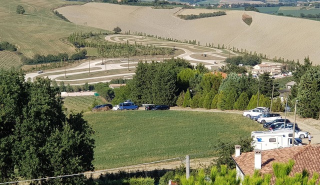Panoramic hillside accommodation in Tavullia
