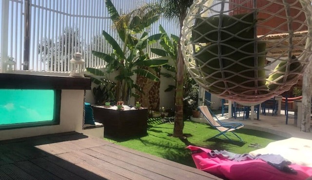 Pool and garden house