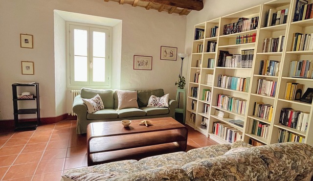 Rustic upper floor of a country villa in the heart of Italy in Emilia-Romagna