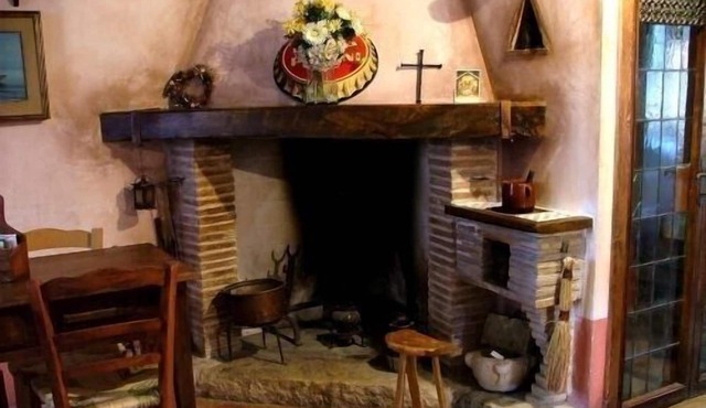 Typical home country quaint with antique furniture in cineto romano