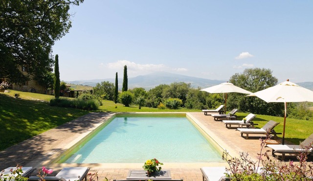 Unique view 3 bdr villa with pool & A/C in Pienza | Oriolo in Monticchiello