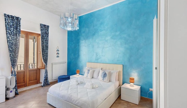 Light Blue House Apartment with Balcony, Wi-Fi, and Air Conditioning